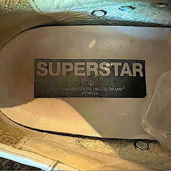 Golden Goose Deluxe Brand Superstar White & Blue Mink Fur Low Top Sneakers - Picture 4 of 16